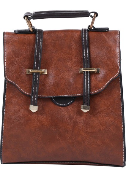 Moda Retro Kadın Çantası Koleji Rüzgar Sırt Çantası Vintage Kalıplaşmış Ingiliz Rüzgar Postacı Küçük Sırt Çantası (Yurt Dışından)