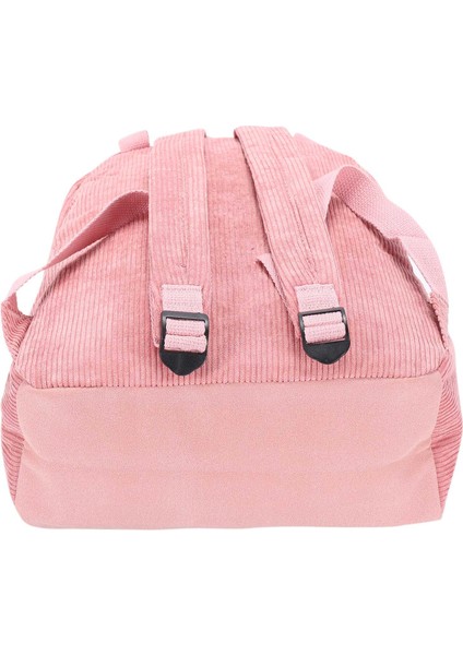 Edebi Kadife Sırt Çantası Kadın Basit Düz Renk Sırt Çantası Üniversite Lise Öğrencileri Şerit Pembe (Yurt Dışından) indirimleri