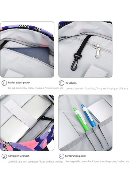 Yeni Su Geçirmez Polyester Sırt Çantası Okul Gençler Için Kız Erkek Çok Fonksiyonlu Kadın Seyahat Sırt Çantaları Kadın Çantası Kitap Mochilas (Yurt Dışından)