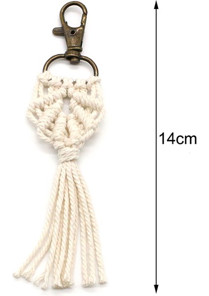 12 Parça Mini Makrome Anahtarlıklar Boho Makrome Çanta Takılar Araba Anahtarı Çanta Telefon Malzemeleri Için (Yurt Dışından)