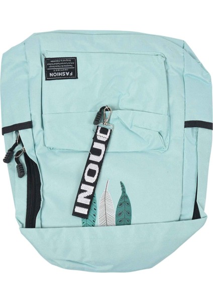 Kadın Sırt Çantası Tüy Baskı Seyahat Sırt Çantası Okul Çantası Sırt Çantası Öğrenci Sırt Çantaları Yeşil (Yurt Dışından) indirimleri