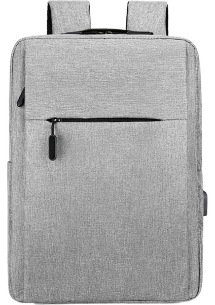 Yeni Dizüstü USB Sırt Çantası Anti-Hırsızlık Sırt Çantası Seyahat Sırt Çantası Erkek Rahat Sırt Çantası Iş Sırt Çantası Gri (Yurt Dışından)