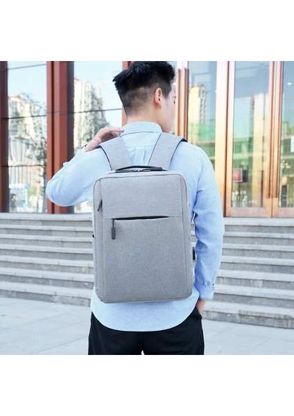 Yeni Dizüstü USB Sırt Çantası Anti-Hırsızlık Sırt Çantası Seyahat Sırt Çantası Erkek Rahat Sırt Çantası Iş Sırt Çantası Gri (Yurt Dışından) fiyatları