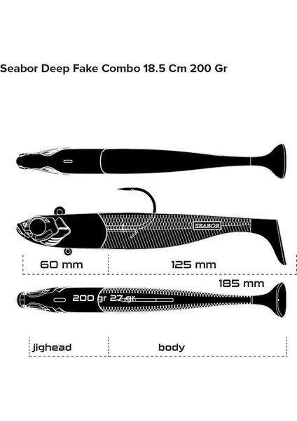 Deep Fake 18.5 cm 200 gr Silikon Yem modelleri
