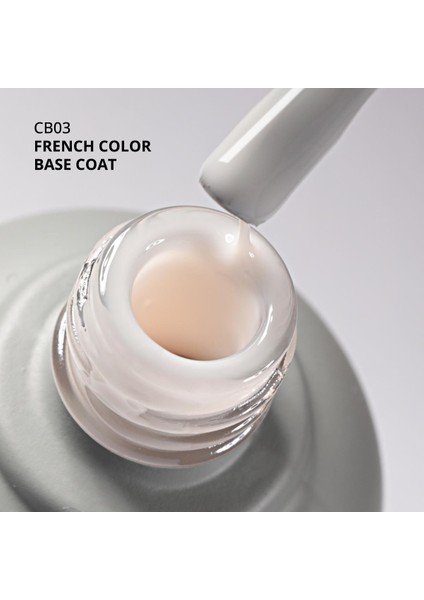 Kalıcı Oje French Color Base Coat CB03, Rakı Beyazı, 10 ml