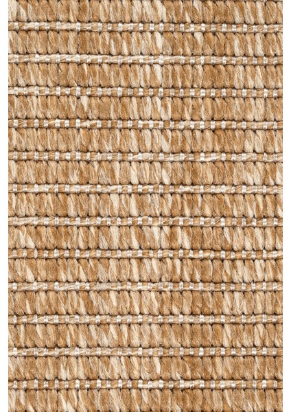 K5611 Bej Halı Kilim Salon Mutfak Koridor Yolluk Jüt Hasır Görünümlü Dokuma Makine Halı