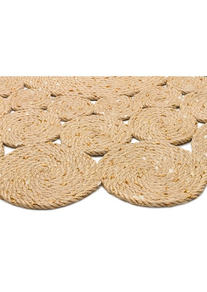 PATNA PTN 07 NATURAL Jüt Hasır Görünümlü Hav Toz Vermez Örgü Halı Güzel ve Şık