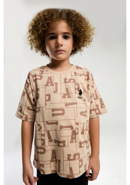 Erkek Çocuk Krem Bermuda Takım