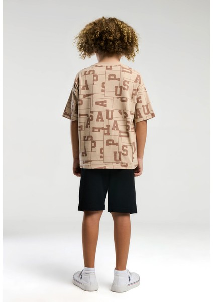 Erkek Çocuk Krem Bermuda Takım indirimleri