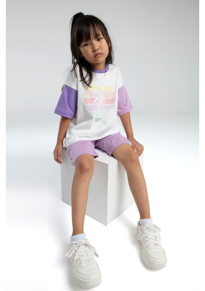 Kız Çocuk Mor Bermuda Takım fiyatları