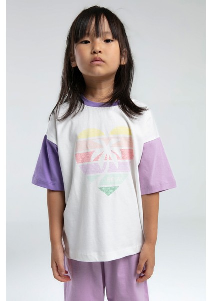 Kız Çocuk Mor Bermuda Takım modelleri