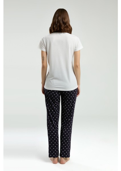 Kadın Beyaz Pijama Takımı