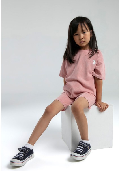 Kız Çocuk Pembe Bermuda Takım modelleri