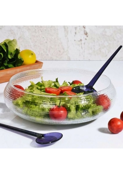 California El Yapımı Cam Salata Kasesi 30 Cm Meyve Kasesi