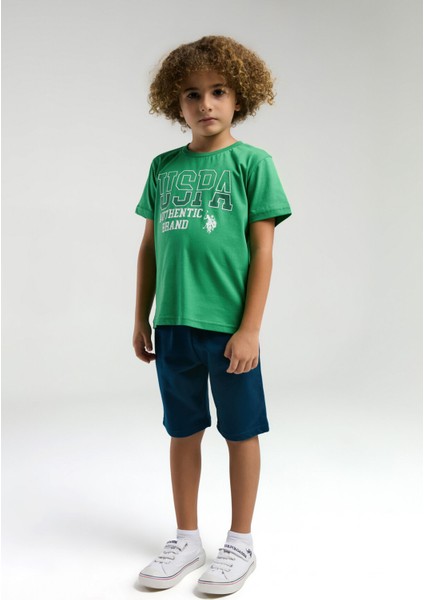 Erkek Çocuk Yeşil Bermuda Takım modelleri