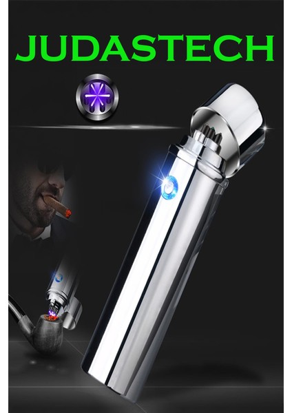 K15 USB Şarjlı 6 Arc Alevsiz Çakmak -New Style