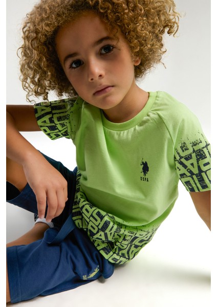 Erkek Çocuk Yeşil Bermuda Takım