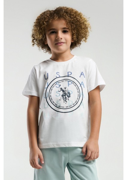 U.S. Polo Assn.. Erkek Çocuk Beyaz Bermuda Takım fırsatları