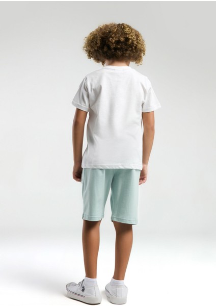 U.S. Polo Assn.. Erkek Çocuk Beyaz Bermuda Takım indirimleri