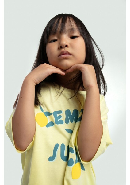 Kız Çocuk Sarı Bermuda Takım modelleri