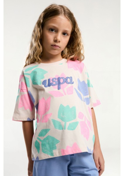 Kız Çocuk Turuncu Bermuda Takım