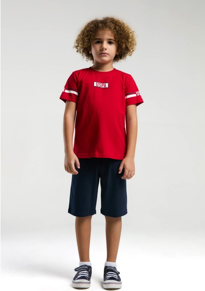 Erkek Çocuk Kırmızı Bermuda Takım