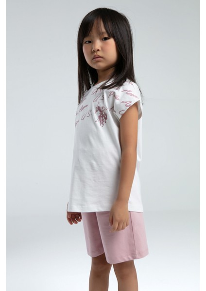 U.S. Polo Assn.. Kız Çocuk Pembe Bermuda Takım modelleri