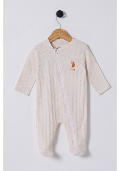 Kız Bebek Krem Tulum