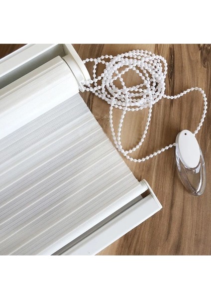 Beyaz Pliseli Zebra Stor Perde Eteksiz Alüminyum Kasa