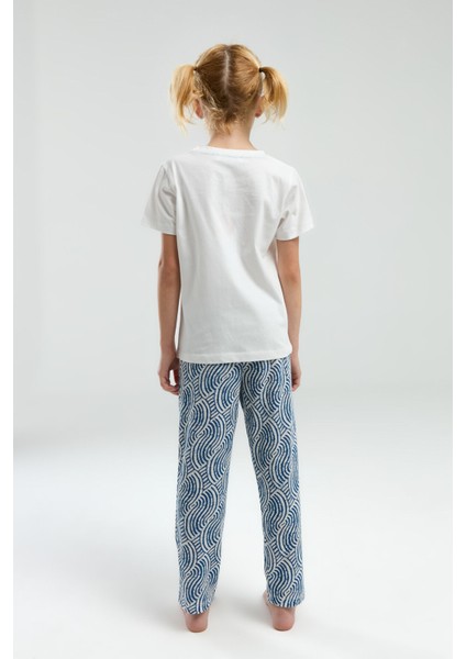 Kız Çocuk Beyaz Kısa Kol Pijama Takım fırsatları