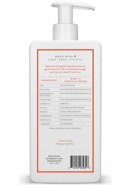 Native Citrus & Herbal Musk Günlük Saç Kremi 487ML