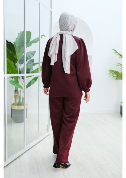 Balon Kol Scuba Kimono Takım Bordo