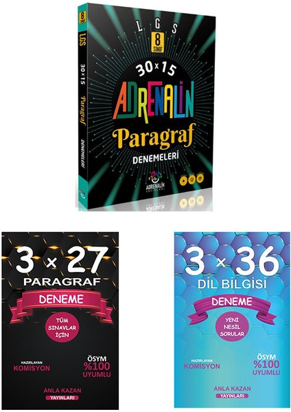 8. Sınıf LGS Paragraf 30 x 15 Deneme – Anla Kazan Paragraf – Dil Bilgisi Denemeleri