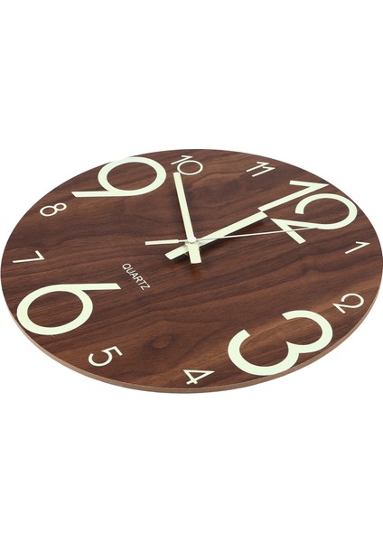 Işıklı Duvar Saati, 12 Inç Ahşap Sessiz Tik Tak Etmeyen Mutfak Saatleri Gece Işıklarıyla Iç/dış Mekan Oturma Odası Yatak Odası Dekoru Çalıştırılabilir Kahverengi (Yurt Dışından) fiyatları