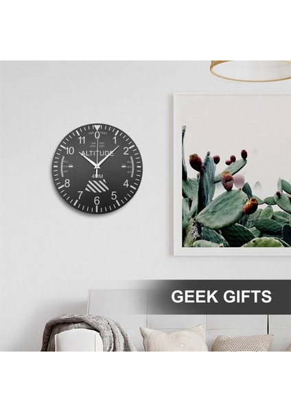 Altimetre Duvar Saati Takip Pilot Uçak Yükseklik Ölçümü Modern Saat Klasik Enstrüman Ev Dekoru (Yurt Dışından) indirimleri