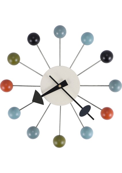 Basit Renkli Top Modern Saat Sanat Simülasyon Spor Dekoratif Şeker Duvar Li Metal + Masif Ahşap (Yurt Dışından) fiyatları