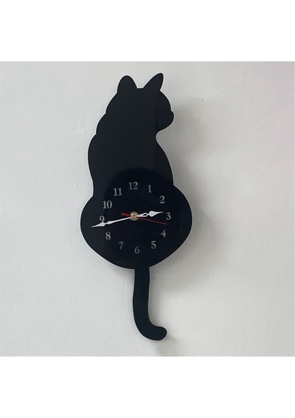 Beyaz Kedi Sarkaçlı Duvar Saati, Hareketli Kuyruklu Kedi Saati, Sallanan Kedi, Tuhaf Komik Saatler (Yurt Dışından) modelleri