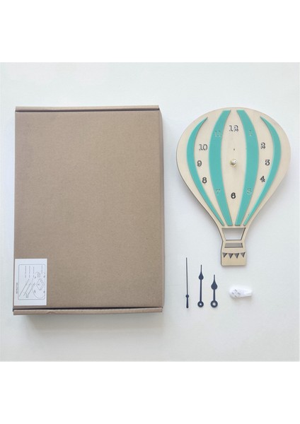 Sıcak Hava Balonu Şekilli Sessiz Duvar Dekor Saati Sanat Dekorları Ev Ofis Için Olmadan , Mavi (Yurt Dışından) modelleri