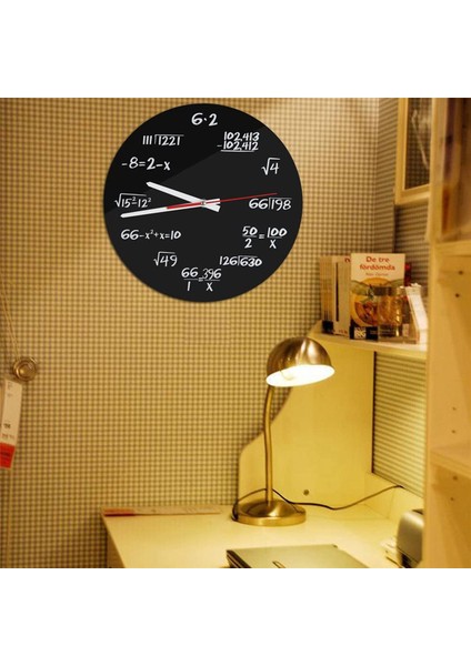 2x Matematik Duvar Saati, Siyah Beyaz Formüller Sınavı Ev, Ofis Için Benzersiz Denklem (Yurt Dışından) fırsatları