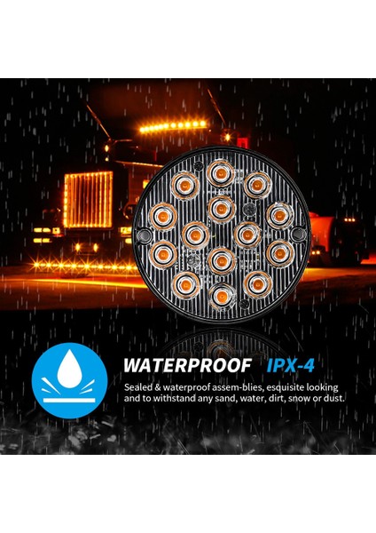 Adet 12-24V Araba Led Park Lambaları 14 Led Yuvarlak Yan Işık Flaş Vurgulamak Off-Road Atv Forklift Için Led Yan Işık Sis Lambası Kırmızı Işık (Yurt Dışından)