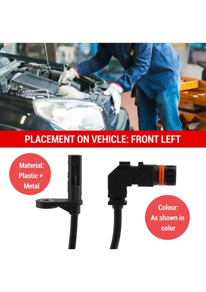 Abs Tekerlek Hız Sensörü Ön Sol / Sağ C200 C230 2001-11 A2035400417 İle Uyumlu (Yurt Dışından)