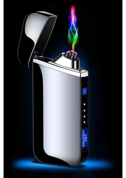 K18 USB Şarjlı 2 Arc Alevsiz Çakmak -New Style