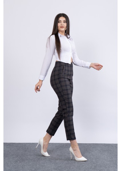 Trend Önü Pensli Zr Model Ekose Pantolon 30102 fiyatları