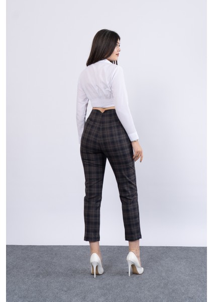 Trend Önü Pensli Zr Model Ekose Pantolon 30102 fırsatları