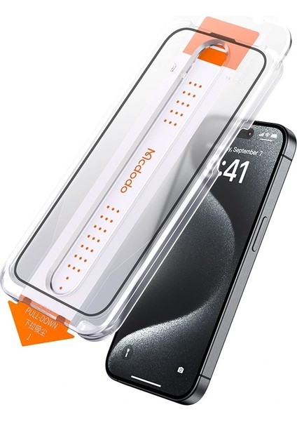 PF-6860 Apple iPhone 16 Şeffaf Kırılmaz Cam