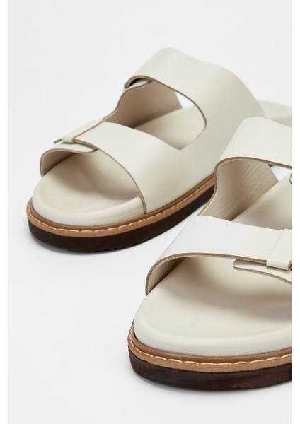 Alertaerkek Bej Deri Düz Terlik 876 02-Val Erk Trlk Y23 fırsatları