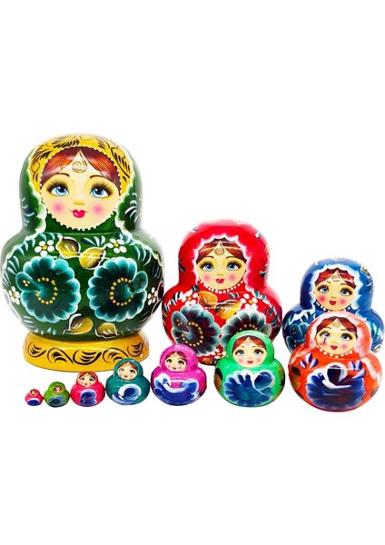 10 Katmanlı Rus Yuvalama Yuvalama Ev Cadılar I I Yeşil (Yurt Dışından) fiyatları