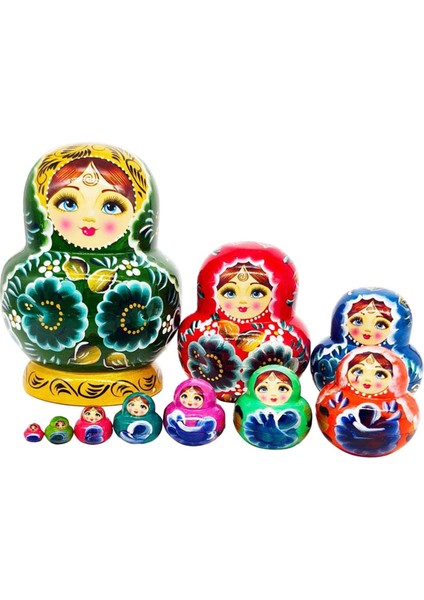 10 Katmanlı Rus Yuvalama Yuvalama Ev Cadılar I I Yeşil (Yurt Dışından) fırsatları