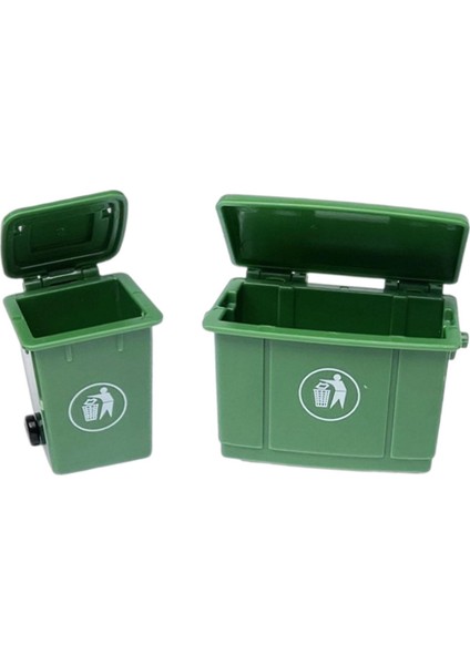 2x 1/12 Ölçekli Mini Çöp Sahnesi Itme Araçları Çöp (Yurt Dışından)