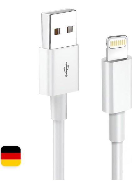 by Deji iPhone Uyumlu Hızlı Şarj Kablosu Usb To Lightning 6 6s 7 8 X Xs Xr 11 12 13 14 Pro Max Plus Beyaz